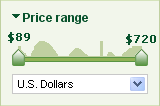 Redesigned price range filter